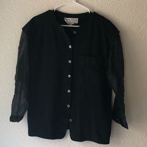 Black Adrienne Vittadini Blouse